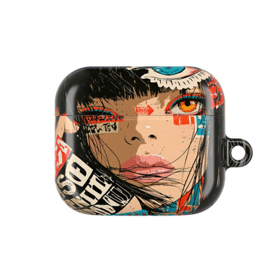 Shibuya Street Collage · Hard Case for AirPods & AirPods Pro · Red