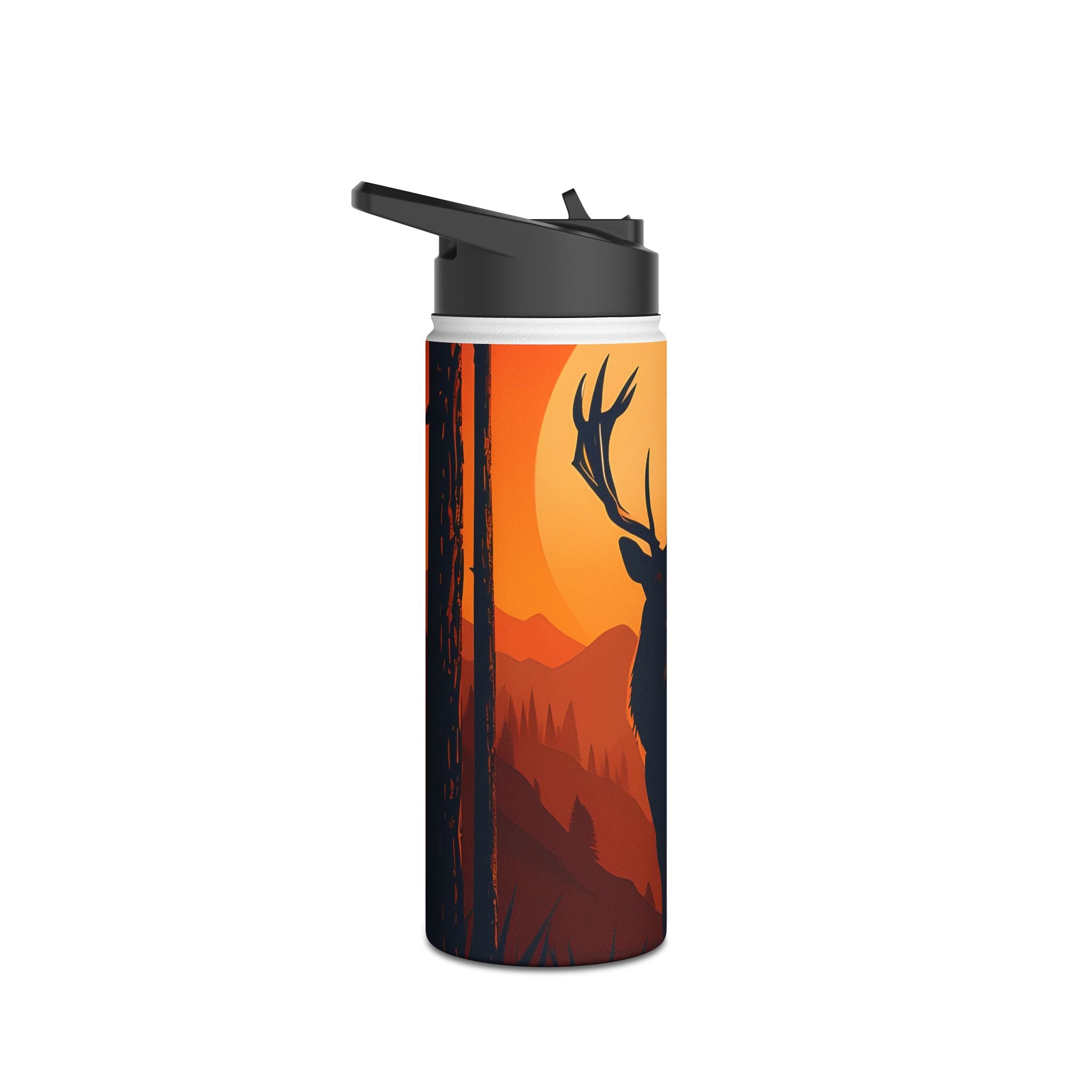 Stag Sunset - Stainless Steel Water Bottle