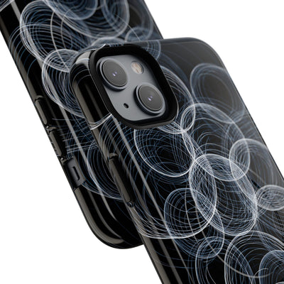 Black Tough 2.0 Magsafe Phone Case for iPhone - Frosted Ring Matrix