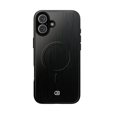 Obsidian Brushed Steel · Tough 2.0 Magnetic Phone Case for iPhone · Black