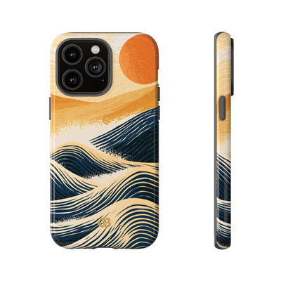 Blue Tough Phone Case for iPhone - Kyoto Cresting Tide