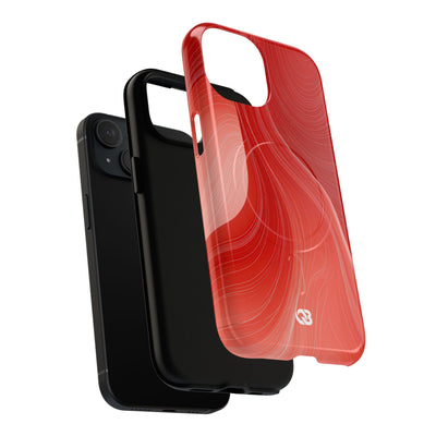 Red Tough 2.0 Magsafe Phone Case for iPhone - Crimson Silk Strands