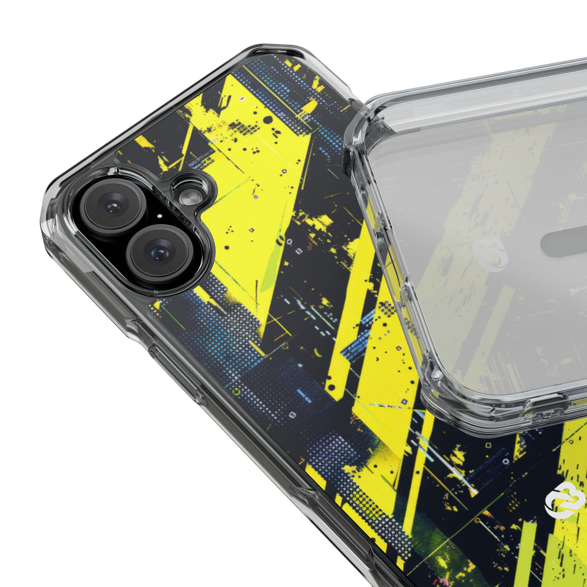 Acid Hazard · Clear Impact Magnetic Phone Case for iPhone ·  Yellow