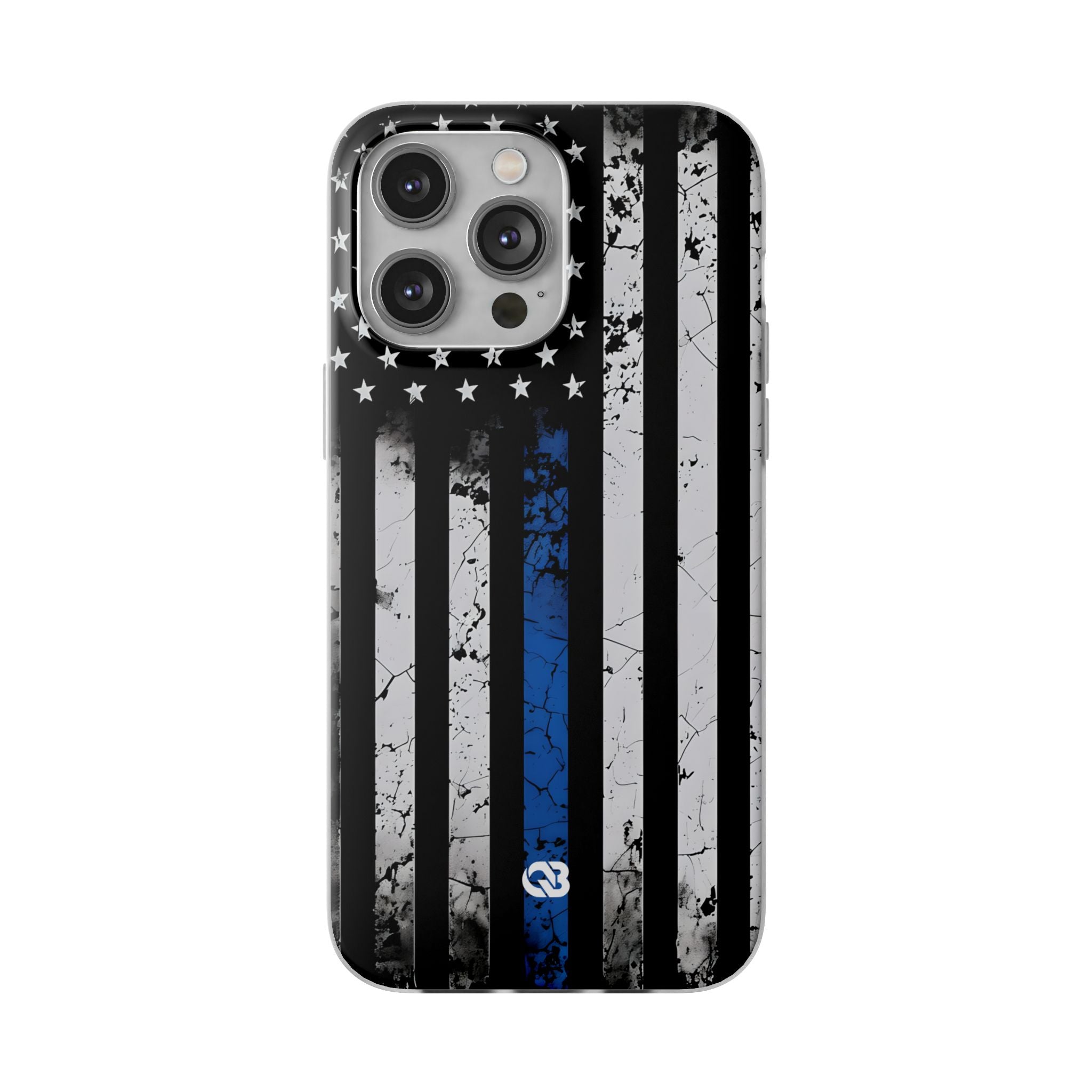 Gritty Cobalt Flag · Soft Phone Case for iPhone