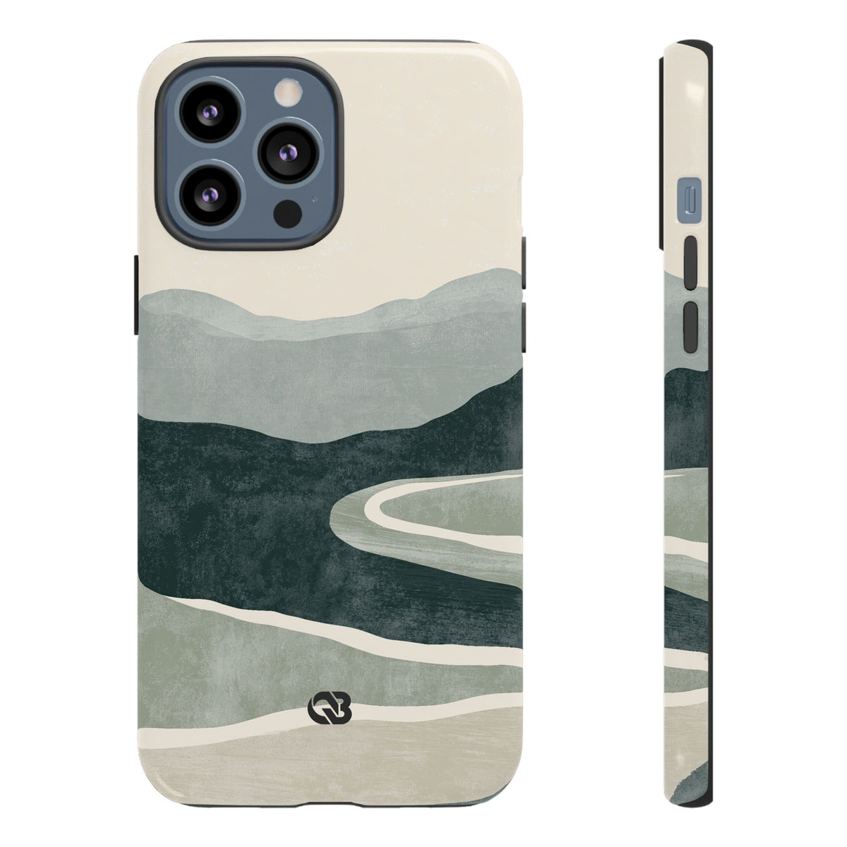 Muted Valley Vista · Tough Phone Case for iPhone · Green