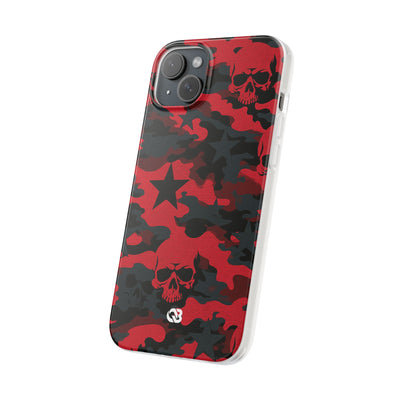 Crimson Skull Camo · Lite Phone Case for iPhone ·  Red
