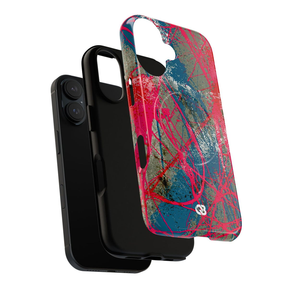Neon Static Drip · Tough 2.0 Magnetic Phone Case for iPhone · Pink