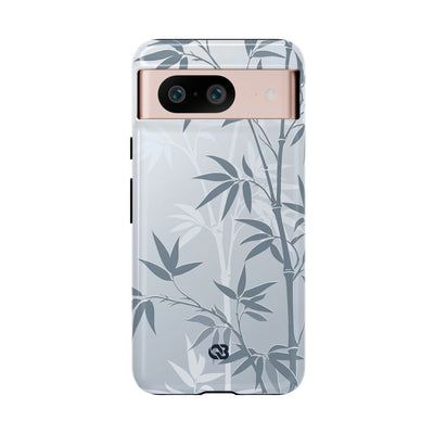 Misty Bamboo Grove · Tough Phone Case for Pixel ·  Blue