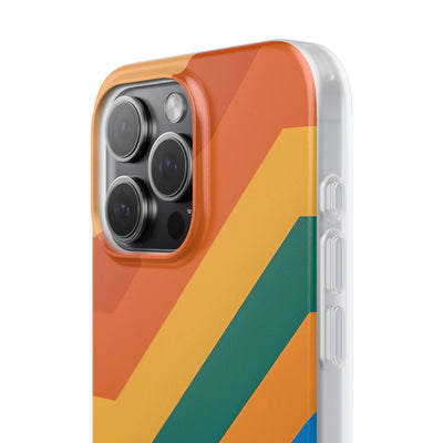 Retro Ridge Lines · Soft Phone Case for iPhone