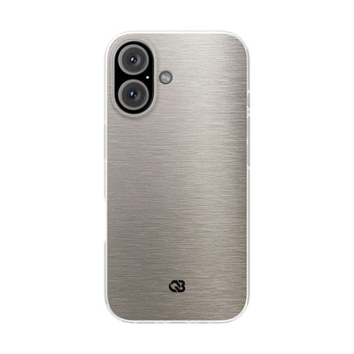 Grey Lite Phone Case for iPhone - Brushed Nickel Linen