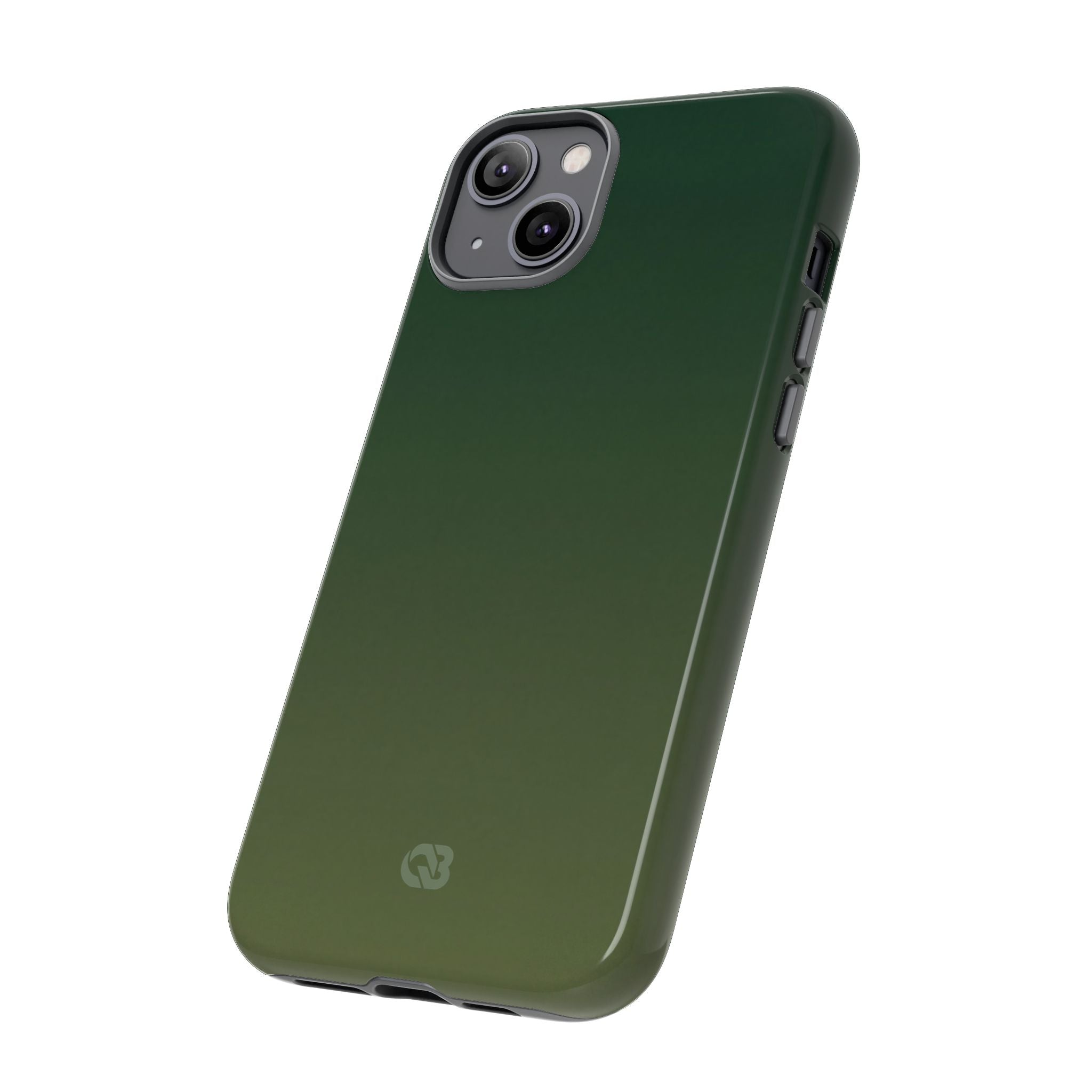 Green Tough Phone Case for iPhone - Shadow Moss Grain