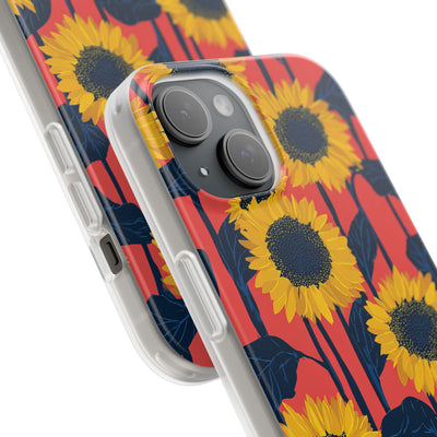 Solar Navy Bloom · Soft Handyhülle für iPhone