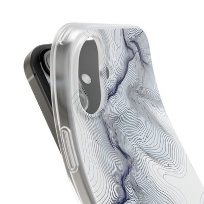 White Lite Phone Case for iPhone - Nordic Ridge Topo