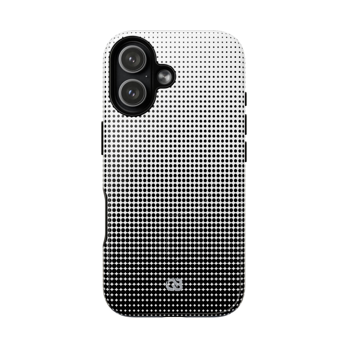 Black Tough 2.0 Magsafe Phone Case for iPhone - Obsidian Halftone Flux