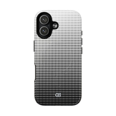 Black Tough 2.0 Magsafe Phone Case for iPhone - Obsidian Halftone Flux