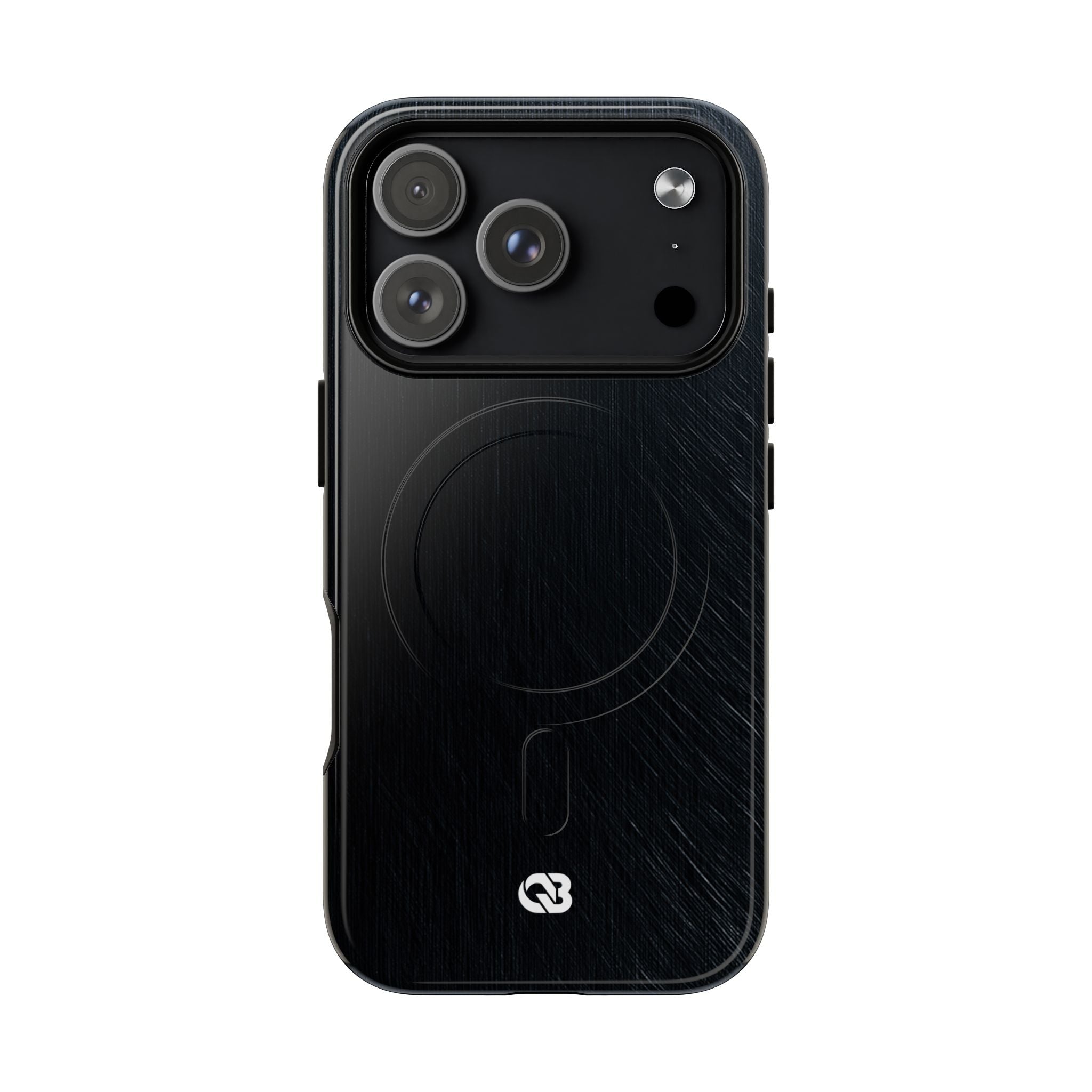 Black Tough 2.0 Magsafe Phone Case for iPhone - Midnight Brushed Grain