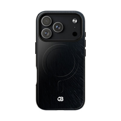Black Tough 2.0 Magsafe Phone Case for iPhone - Midnight Brushed Grain