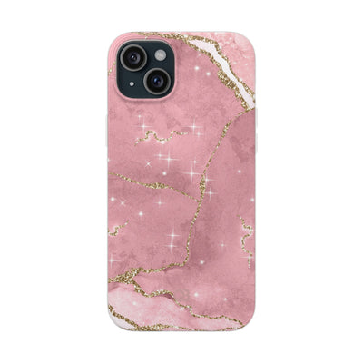 Rose Sparkle Marble · Soft Coque de téléphone pour iPhone