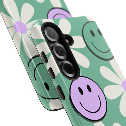 Smiley Daisy Glow Samsung S25 Plus Cover - Tough