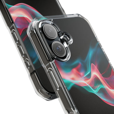 Digital Frequency · Clear Impact Magnetic Phone Case for iPhone · Black