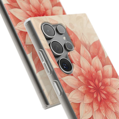 Coral Layered Bloom · Soft Phone Case for Samsung