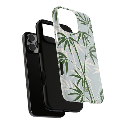 Green Tough Phone Case for iPhone - Kyoto Bamboo Canopy