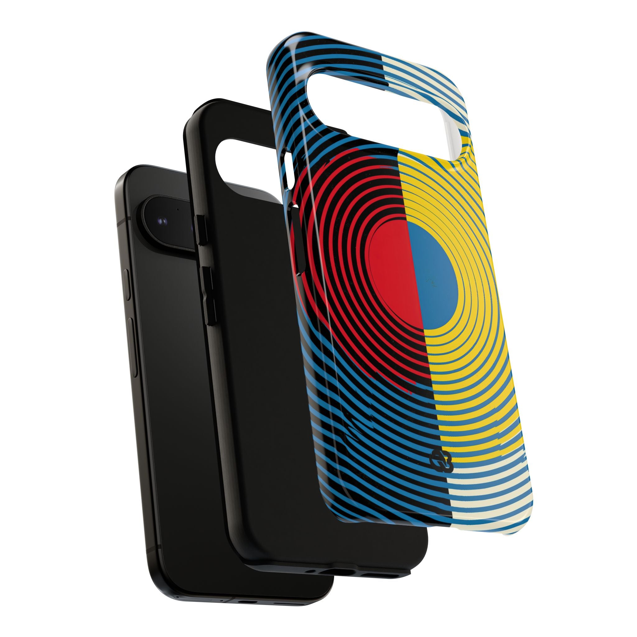 Blue Tough Phone Case for Google Pixel - Primary Circuit Orbit