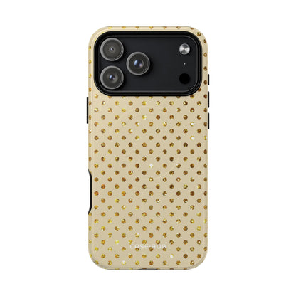Gold Sparkle Grid iPhone 17 Pro Max Case - Tough+ - CASE•BOB