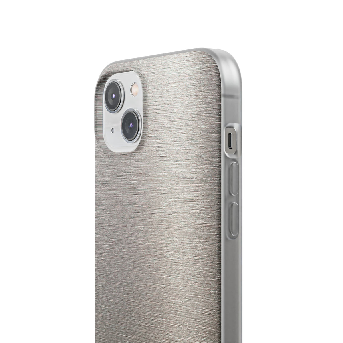 Brushed Silver Alloy · Lite Phone Case for iPhone ·  Silver