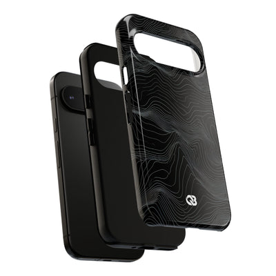 Obsidian Contour Elevation · Tough Phone Case for Pixel ·  Black