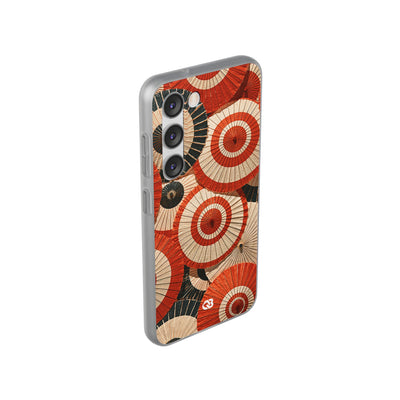Vermilion Wagasa Motif · Lite Phone Case for Samsung · Red
