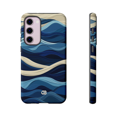 Cobalt Coast Layers · Coque de téléphone Tough pour Samsung
