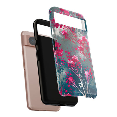 Cyber Blossom · Tough Phone Case for Pixel ·  Teal