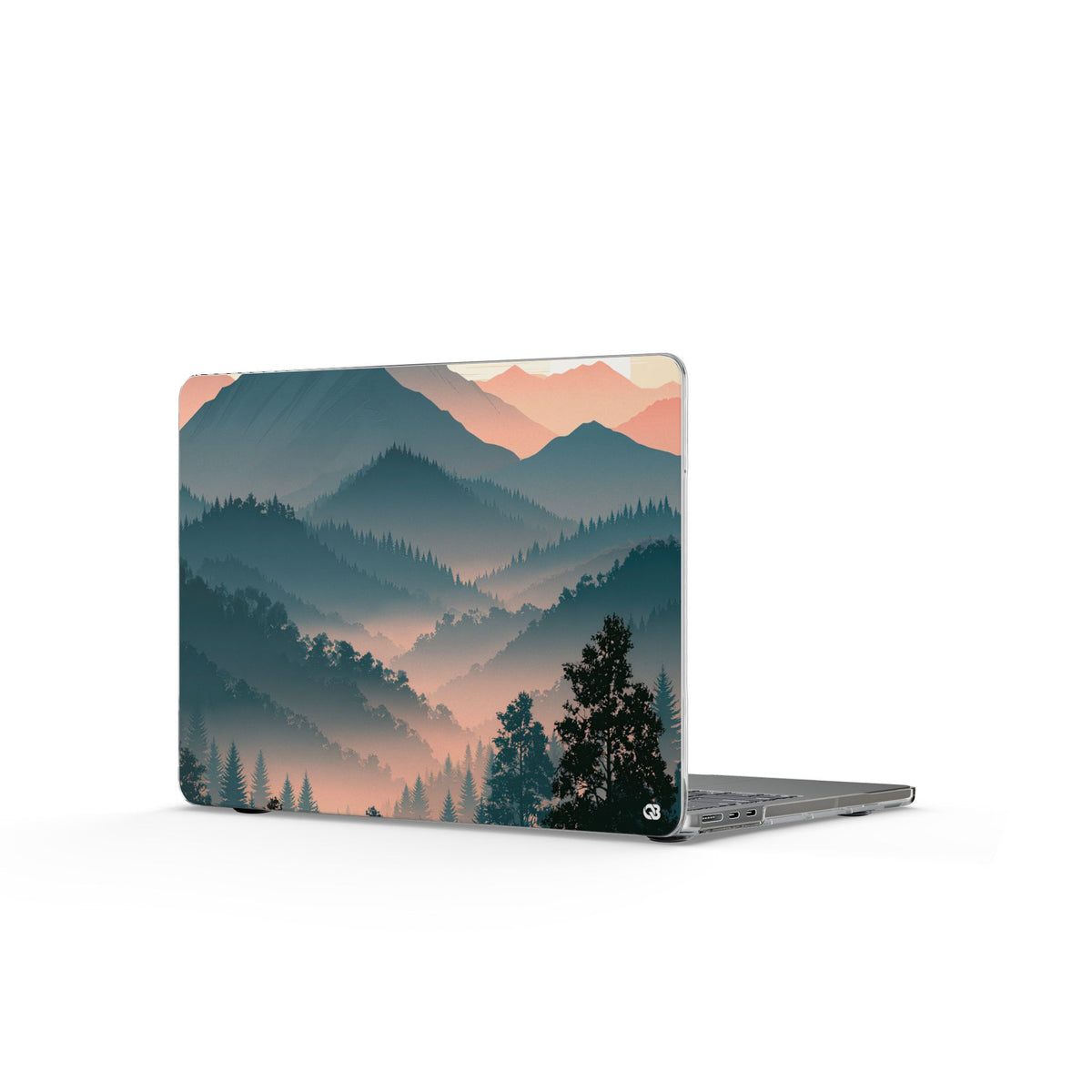 Misty Pine Summit · Clear Hard Case for MacBook · Green