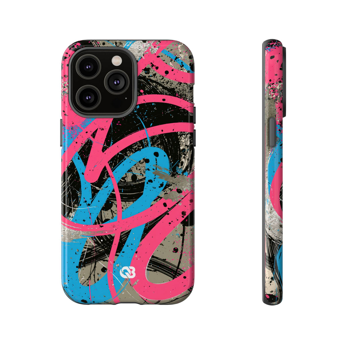 Cyber Splatter Flow · Tough Phone Case for iPhone · Pink