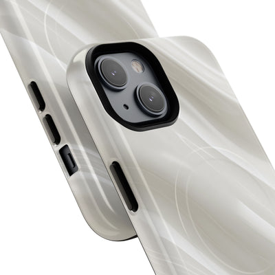 White Tough 2.0 Magsafe Phone Case for iPhone - Polished Ivory Wave