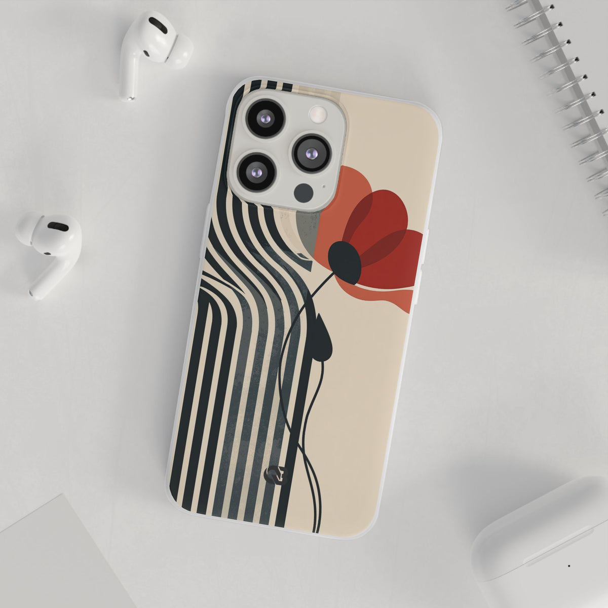 Modernist Poppy · Lite Phone Case for iPhone ·  Beige