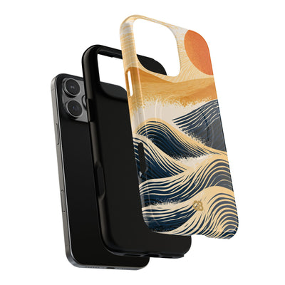 Blue Tough 2.0 Magsafe Phone Case for iPhone - Kyoto Cresting Tide