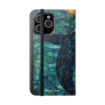 Blue Whale Mosaic - iPhone 16 Max Case - Wallet