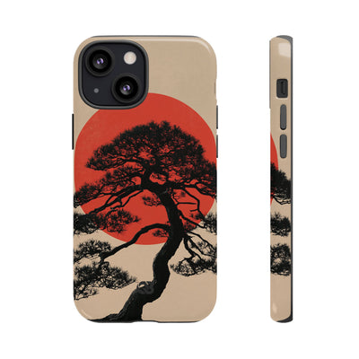 Crimson Pine Solitude · Tough Phone Case for iPhone · Beige