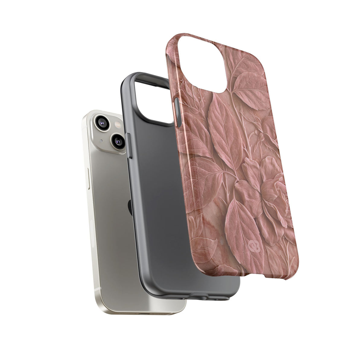 Blush Rose Relief · Tough Phone Case for iPhone · Pink