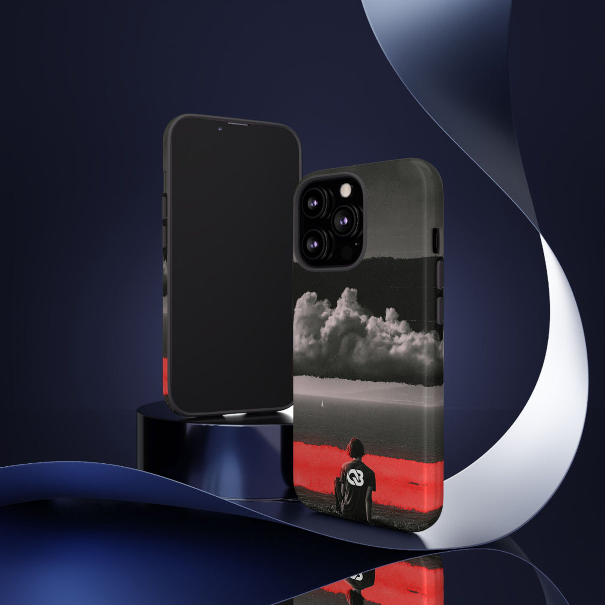 Crimson Horizon · Tough Phone Case for iPhone · Black
