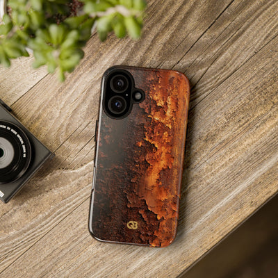 Orange Tough Phone Case for iPhone - Oxidized Iron Crust