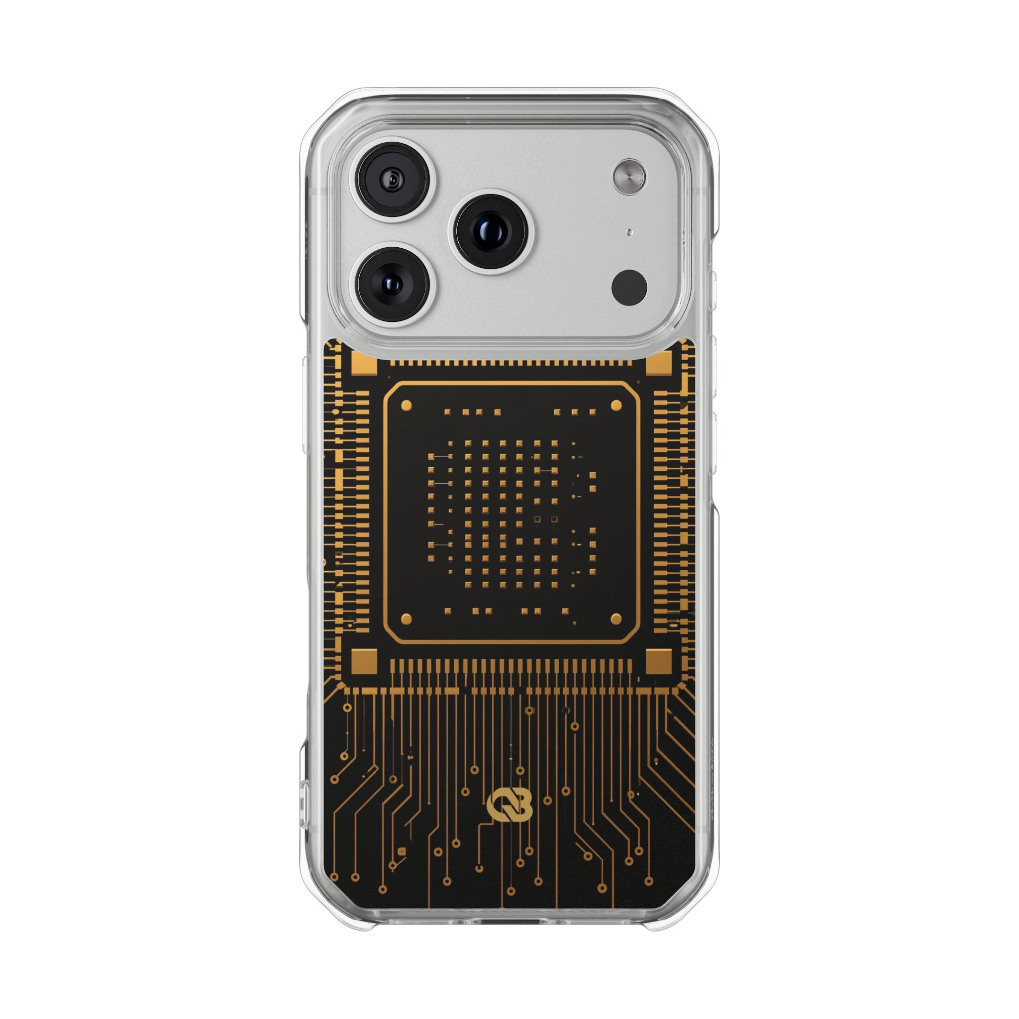 Gold Impact MagSafe Phone Case for iPhone - Cyber Gold Processor