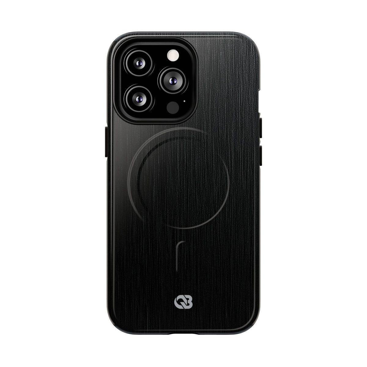 Obsidian Brushed Steel · Tough 2.0 Magnetic Phone Case for iPhone · Black