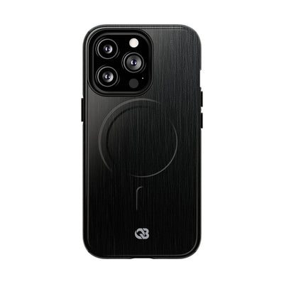 Obsidian Brushed Steel · Tough 2.0 Magnetic Phone Case for iPhone · Black