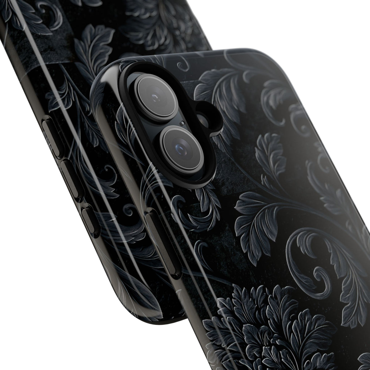 Obsidian Damask · Tough Phone Case for iPhone · Black