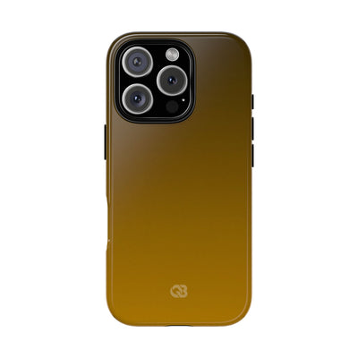 Gold Tough Phone Case for iPhone - Scorched Gold Haze