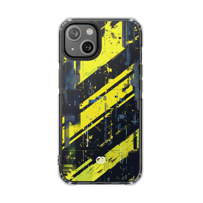 Acid Hazard · Clear Impact Magnetic Phone Case for iPhone ·  Yellow