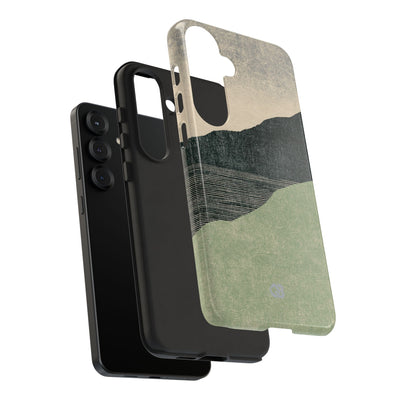 Green Tough Phone Case for Samsung - Moss Ridge Grain